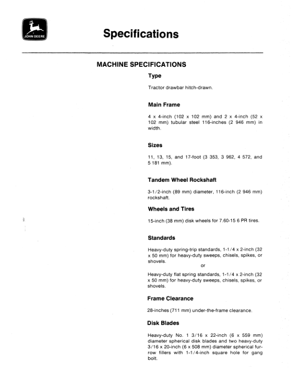 John Deere 1710A Drawn Mulch Tiller Operator's Manual (OMN159513) - Image 2