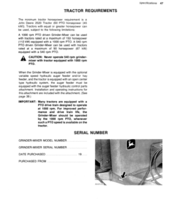Alternative view of John Deere 700, 750 Grinder Mixers Operator's Manual (OMN159522)