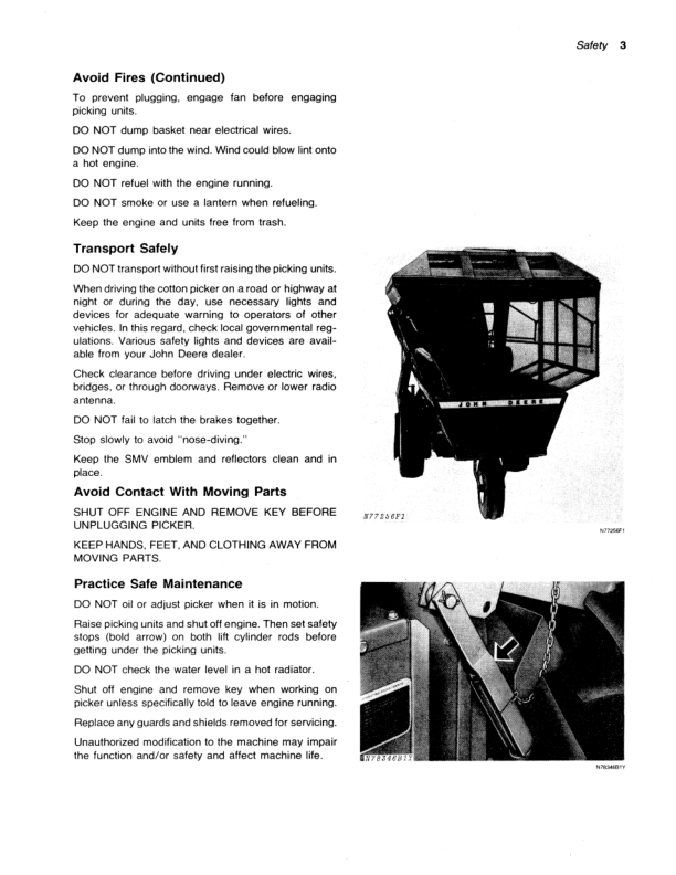 John Deere 9910 Cotton Picker Operator's Manual (OMN159567) - Image 3
