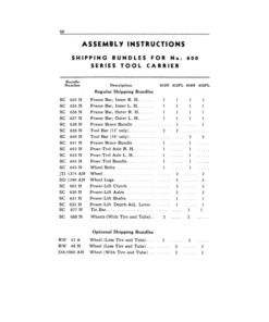 Alternative view of John Deere No. 600 Tractor-Drawn Tool Carrier with Tool Equipment Operator's Manual (OMN16353)