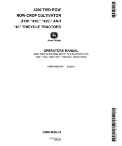 John Deere 4200 Two-Row Cultivator Operator's Manual (OMN19859)