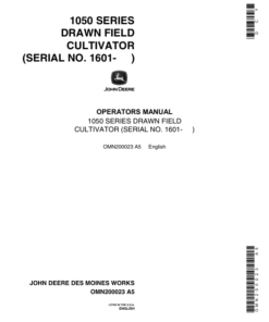 John Deere 1050 Series Field Cultivator Operator's Manual (OMN200023)