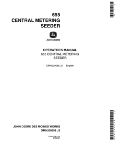 John Deere 665 Central Metering Seeder Operator's Manual (OMN200058)