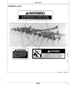 Alternative view of John Deere 960 Series Drawn Field Cultivator Operator's Manual (OMN200083)