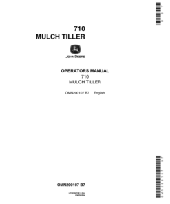 John Deere 710 Mulch Tiller Operator's Manual (OMN200107)