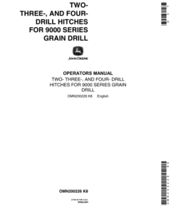 John Deere 2-Drill, 3-Drill, 4-Drill Hitches Operator's Manual (OMN200226)