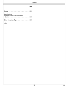 Alternative view of John Deere 875 Series Rigid Min-Till Cultivator Operator's Manual (OMN200249)