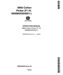 John Deere 9960 Cotton Picker Operator's Manual (OMN200308)
