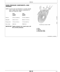 Alternative view of John Deere 9400 Press Wheel Disk Drill (004593-) Operator's Manual (OMN200327)