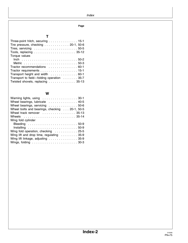 John Deere 1650 Series Drawn Chisel Plow Operator's Manual (OMN200328) - Image 2