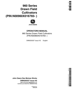 John Deere 960 Series Drawn Field Cultivators (016783 -) Operator's Manual (OMN200357)