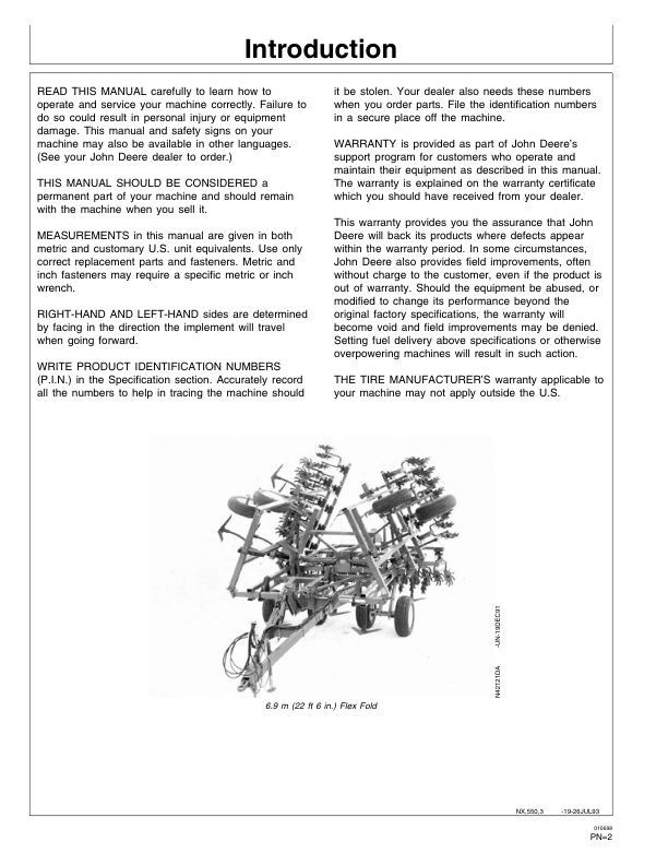 John Deere 550 Mulch Master Operator's Manual (OMN200403) - Image 2