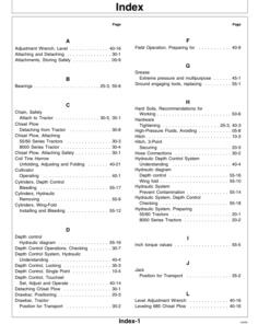 Alternative view of John Deere 685 Series Chisel Plow Operator's Manual (OMN200447)