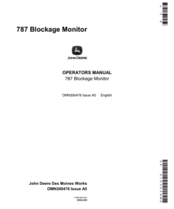John Deere 787 Blockage Monitor Operator's Manual (OMN200476)