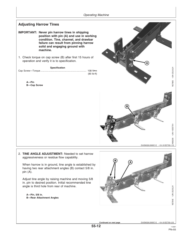 John Deere 2200 Field Cultivator Operator's Manual (OMN200805) - Image 2