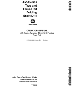 John Deere 455 Folding Grain Drills Operator's Manual (OMN200806)