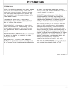 Alternative view of John Deere 913 V-Ripper North America Operator's Manual (OMN200835)