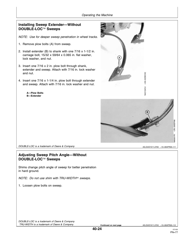 John Deere 985 Series Drawn Field Cultivator Operator's Manual (OMN200868) - Image 3