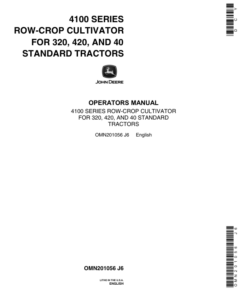 John Deere 4100 Series Row-Crop Cultivator Operator's Manual (OMN201056)