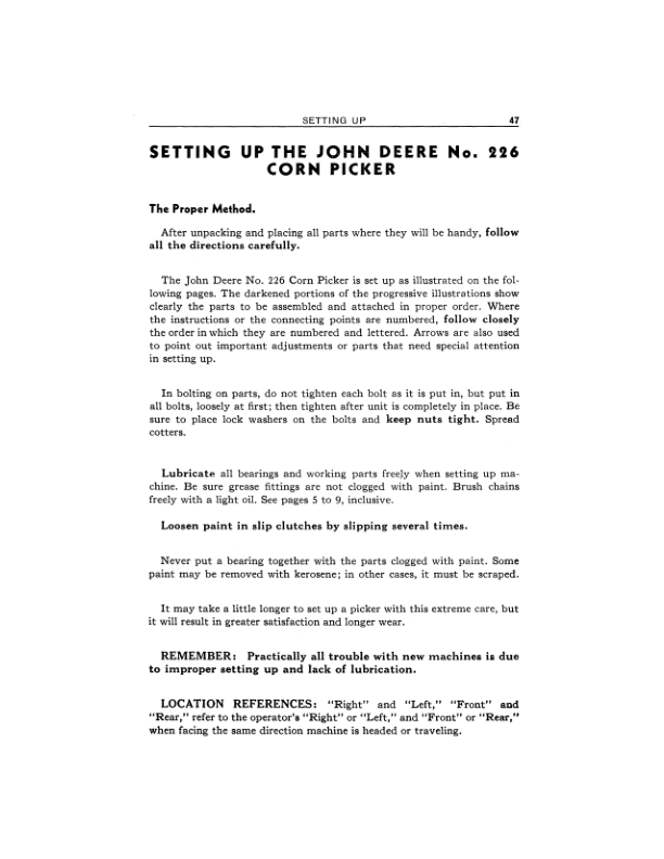 John Deere No. 226 Two-Row Mounted Corn Picker Operator's Manual (OMN21151) - Image 2