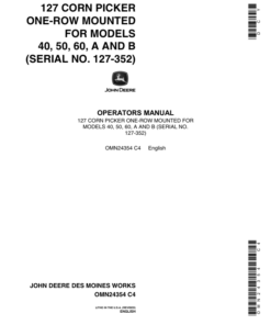 John Deere 127 Corn Picker Operator's Manual (OMN24354)