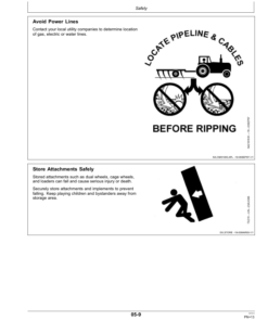Alternative view of John Deere 2100 Minimum Till Ripper Export Edition (010000-011999) Operator's Manual (OMN263550)