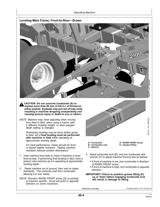 John Deere 2100 Minimum Till Ripper Export Edition (010000-011999) Operator's Manual (OMN263550) - Image 3