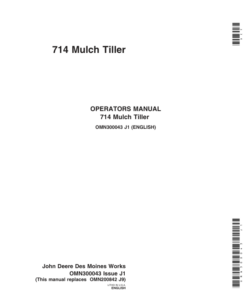 John Deere 714 Mulch Tillers Operator's Manual (OMN300043)