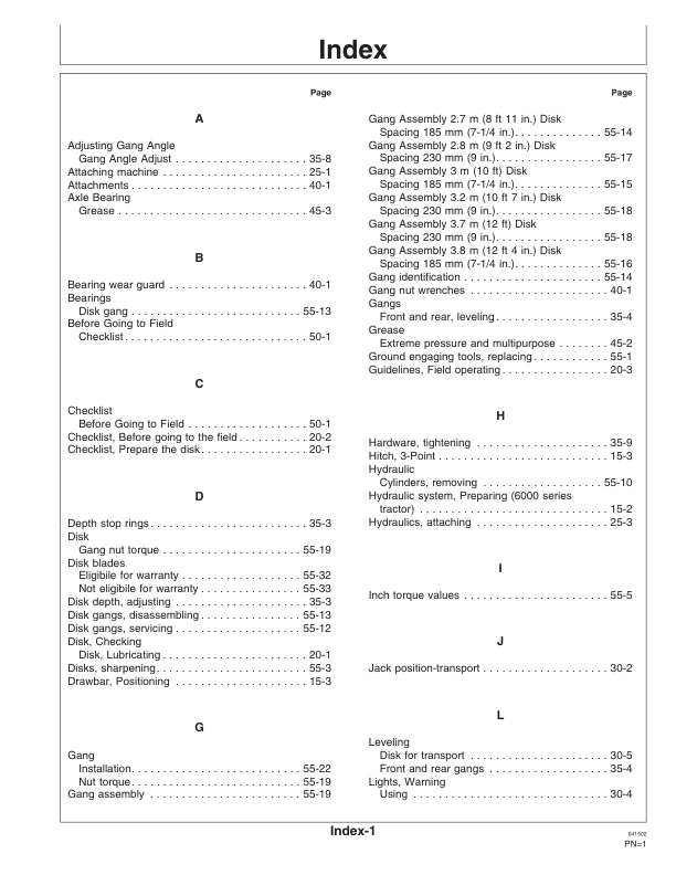 John Deere 627 Drawn Disk Operator's Manual (OMN300060) - Image 2