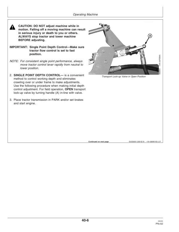 John Deere 2210 Floating Hitch Field Cultivator North America (002000-002999) Operator's Manual (OMN300380) - Image 3