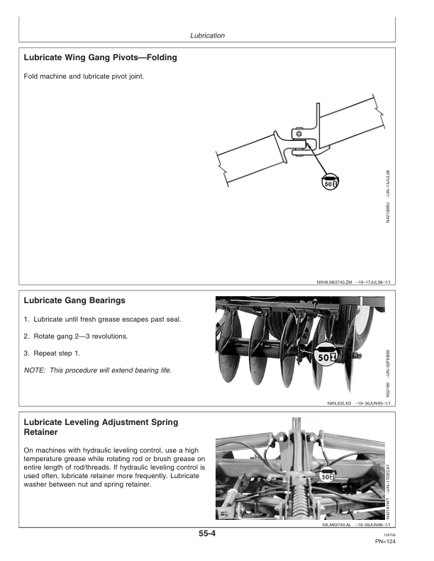 John Deere 637 Regular, Rock, BlackLand, WheatLand Disks (004000-) Operator's Manual (OMN300481) - Image 2
