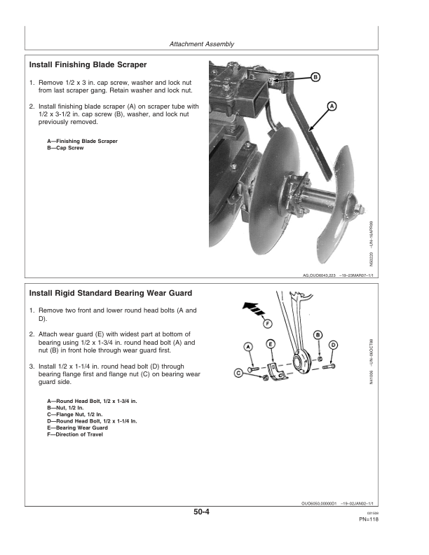 John Deere 637 Regular, Rock, BlackLand, WheatLand Disks (014000-) Operator's Manual (OMN300793) - Image 2