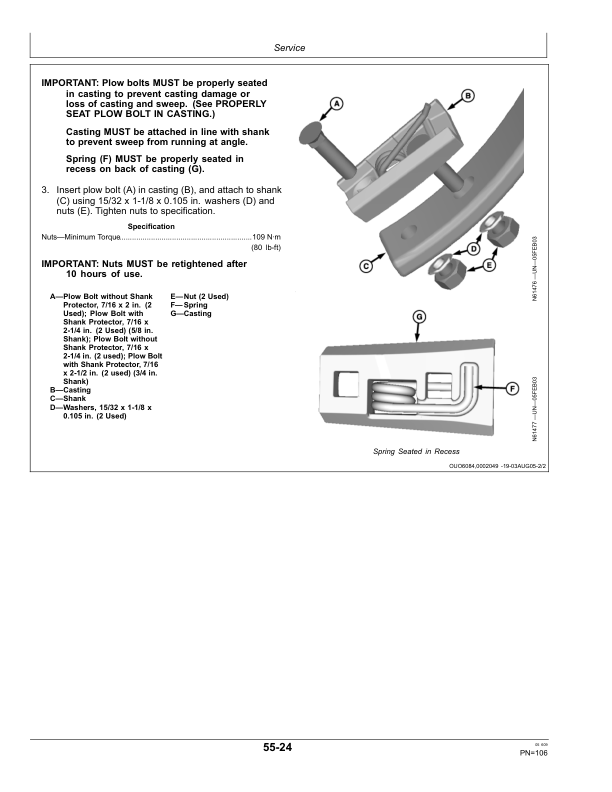 John Deere 2210 Level-Lift Field Cultivator North America (008000-039999) Operator's Manual (OMN300803) - Image 2