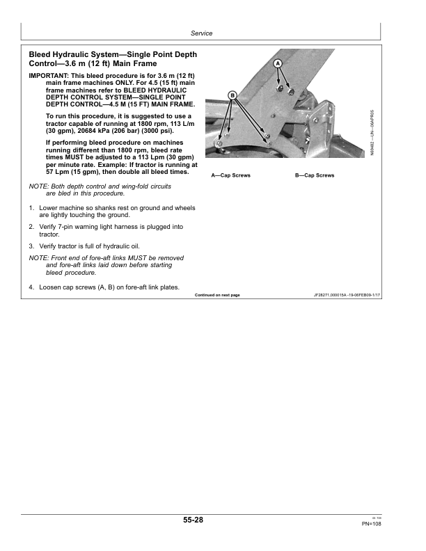John Deere 2210 Floating Hitch Field Cultivator North America (008000-760100) Operator's Manual (OMN300811) - Image 2