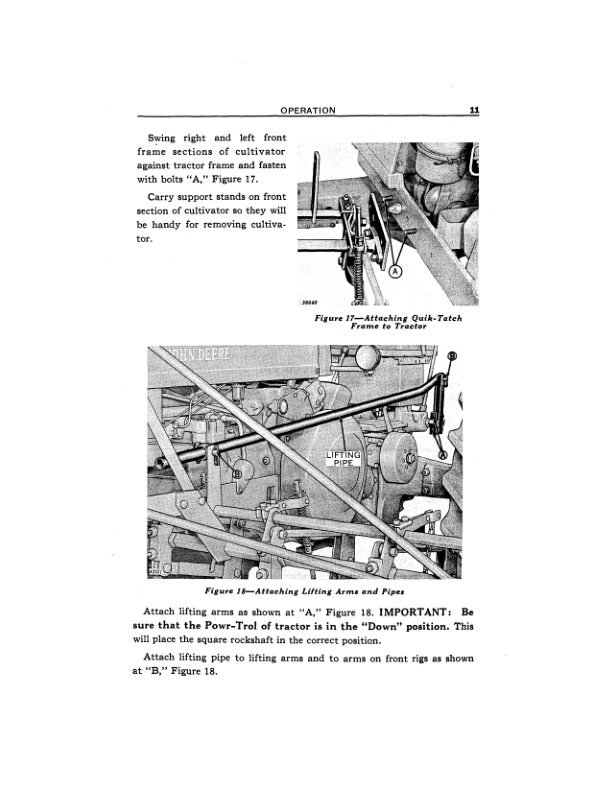 John Deere 420 Series Four-Row Cultivator Operator's Manual (OMN33156) - Image 2