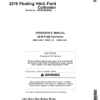 John Deere 2210 Floating Hitch Field Cultivator European Edition (008000- ) Operator's Manual (OMN332301)