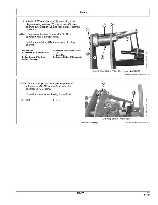 John Deere 2210 Floating Hitch Field Cultivator European Edition (008000- ) Operator's Manual (OMN332301) - Image 2