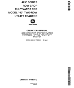 John Deere 4230 Series Row-Crop Cultivator Operator's Manual (OMN34255)