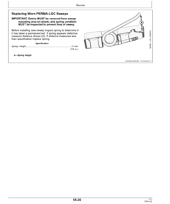 Alternative view of John Deere 2210 Floating-Hitch Field Cultivators North American Waning Lights (North American) Operator's Manual (OMN404575)