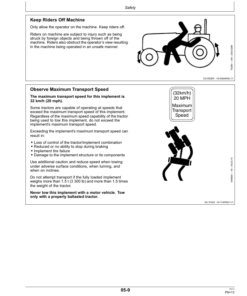 Alternative view of John Deere 2410 Chisel Plows North American Warning Lights (North American) Operator's Manual (OMN404577)