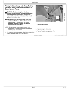 Alternative view of John Deere 4730 & 4830 Self-Propelled Sprayer Export Edition (018001-023000) Operator's Manual (OMN405431)