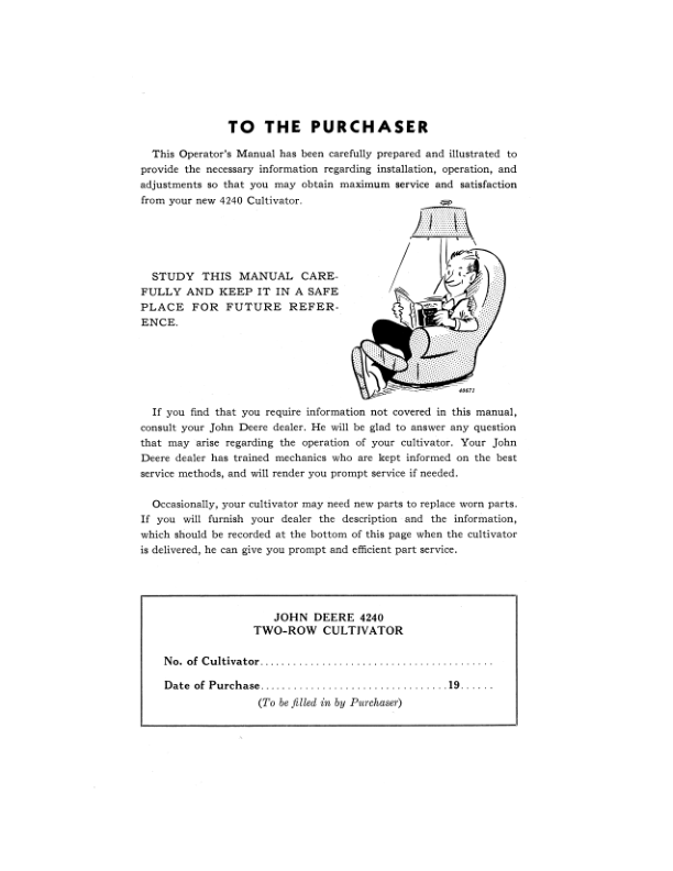 John Deere 4240 Two-Row Cultivator Operator's Manual (OMN411058) - Image 2
