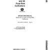 John Deere 40, 41, 42 Row Crop Cultivator Operator's Manual (OMN45959)