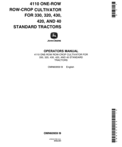 John Deere 4110 Row-Crop Cultivator Operator's Manual (OMN60959)