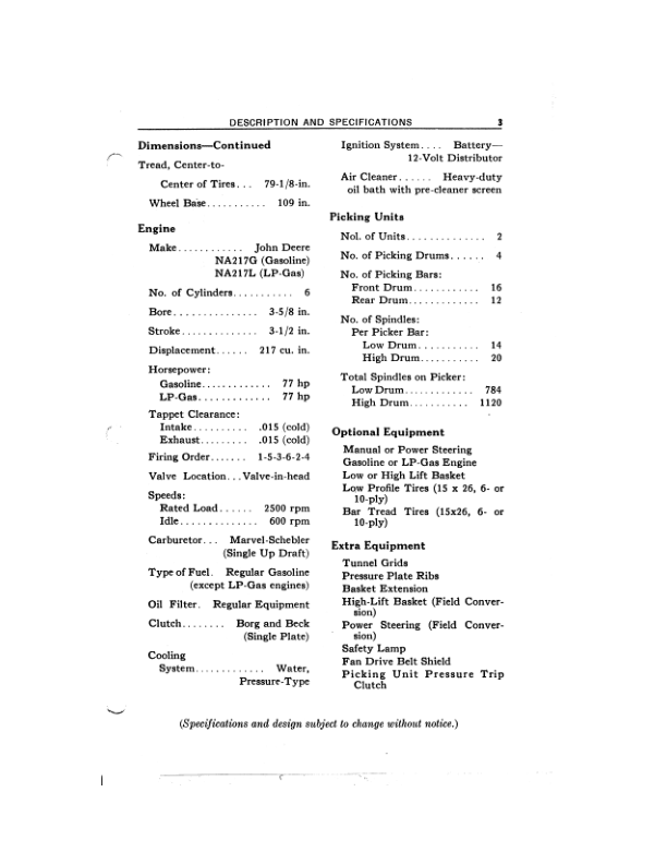 John Deere 99 Two Row Self-Propelled Cotton Picker Operator's Manual (OMN63160) - Image 3