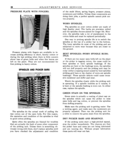 Alternative view of John Deere 11 One-Row Cotton Picker (000101-) Operator's Manual (OMN66559)