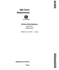 John Deere 205 Corn Attachment Operator's Manual (OMN97525)