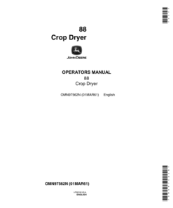 John Deere 88 Crop Dryer Operator's Manual (OMN97562N)