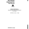 John Deere 181, 182, 184, 186 - 180 Series Rod Weeder Attachment For Tool Carriers Operator's Manual (OMN97589N)