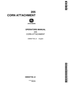 John Deere 205 Corn Attachment Operator's Manual (OMN97706)